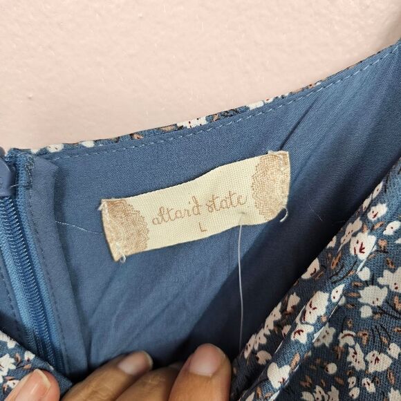 NWT Altar'd State Floral Romper. Royal Blue L#026 - Picture 11 of 14